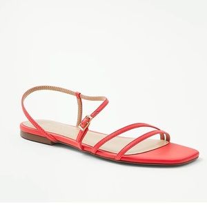 NIB Ann Taylor Leather Strappy Flat Sandal Size 8.5